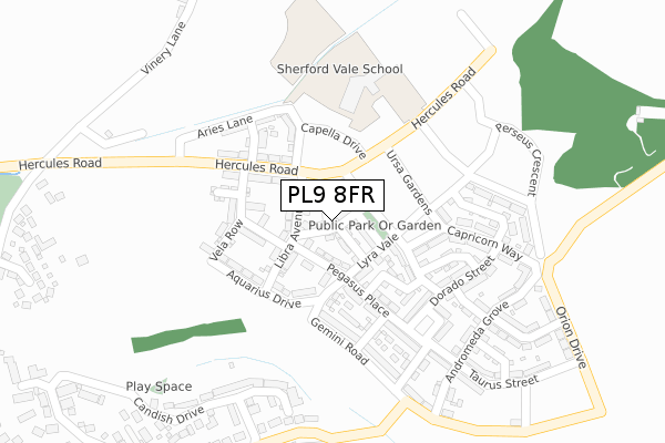 PL9 8FR map - large scale - OS Open Zoomstack (Ordnance Survey) PL9 8FR map - large scale - OS Open Zoomstack (Ordnance Survey)