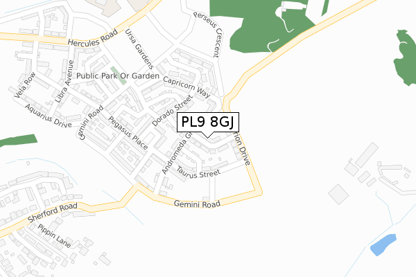 PL9 8GJ map - large scale - OS Open Zoomstack (Ordnance Survey) PL9 8GJ map - large scale - OS Open Zoomstack (Ordnance Survey)