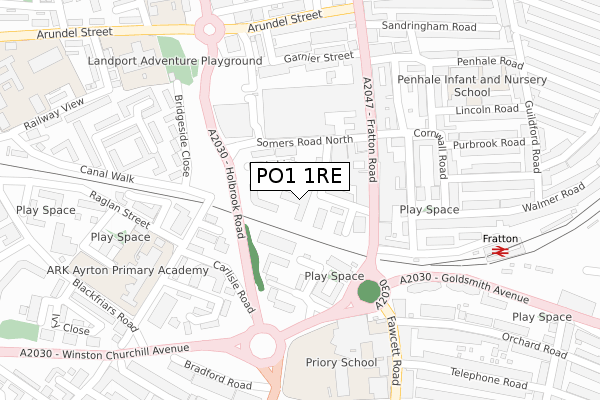 PO1 1RE map - large scale - OS Open Zoomstack (Ordnance Survey) PO1 1RE map - large scale - OS Open Zoomstack (Ordnance Survey)