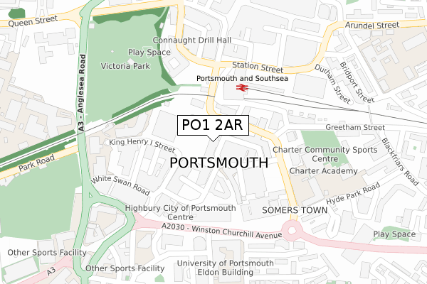 PO1 2AR map - large scale - OS Open Zoomstack (Ordnance Survey) PO1 2AR map - large scale - OS Open Zoomstack (Ordnance Survey)