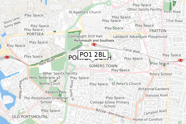 PO1 2BL map - small scale - OS Open Zoomstack (Ordnance Survey) PO1 2BL map - small scale - OS Open Zoomstack (Ordnance Survey)