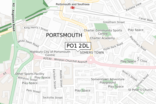 PO1 2DL map - large scale - OS Open Zoomstack (Ordnance Survey) PO1 2DL map - large scale - OS Open Zoomstack (Ordnance Survey)