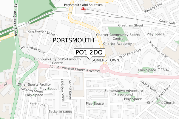 PO1 2DQ map - large scale - OS Open Zoomstack (Ordnance Survey) PO1 2DQ map - large scale - OS Open Zoomstack (Ordnance Survey)