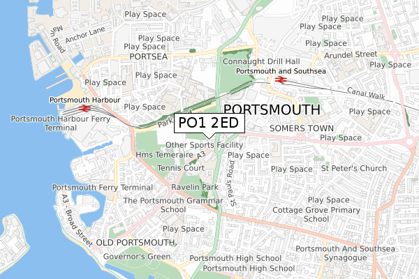 PO1 2ED map - small scale - OS Open Zoomstack (Ordnance Survey) PO1 2ED map - small scale - OS Open Zoomstack (Ordnance Survey)