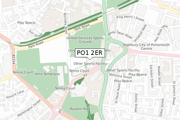 PO1 2ER map - large scale - OS Open Zoomstack (Ordnance Survey) PO1 2ER map - large scale - OS Open Zoomstack (Ordnance Survey)