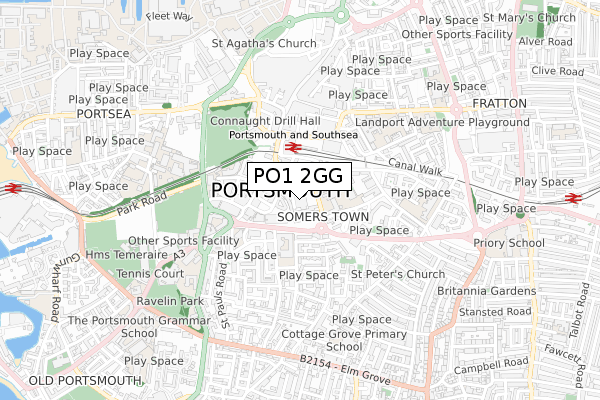 PO1 2GG map - small scale - OS Open Zoomstack (Ordnance Survey) PO1 2GG map - small scale - OS Open Zoomstack (Ordnance Survey)