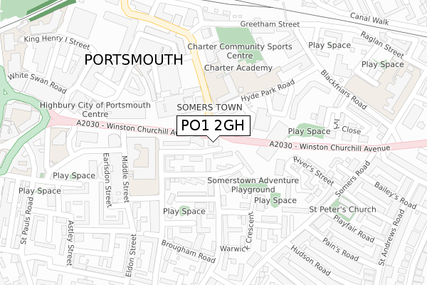 PO1 2GH map - large scale - OS Open Zoomstack (Ordnance Survey) PO1 2GH map - large scale - OS Open Zoomstack (Ordnance Survey)