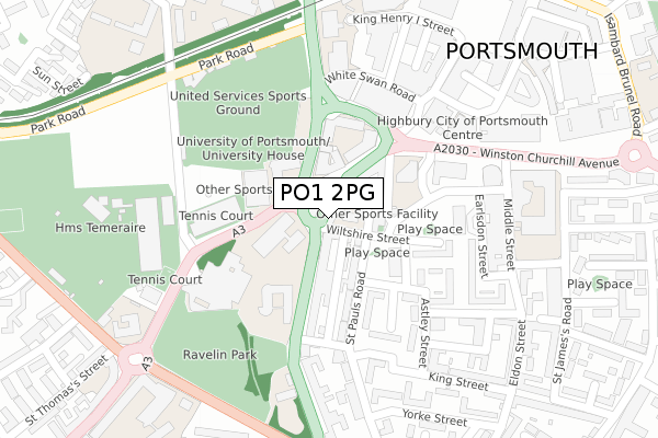 PO1 2PG map - large scale - OS Open Zoomstack (Ordnance Survey) PO1 2PG map - large scale - OS Open Zoomstack (Ordnance Survey)