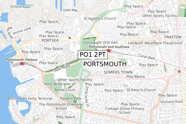 PO1 2PT map - small scale - OS Open Zoomstack (Ordnance Survey) PO1 2PT map - small scale - OS Open Zoomstack (Ordnance Survey)