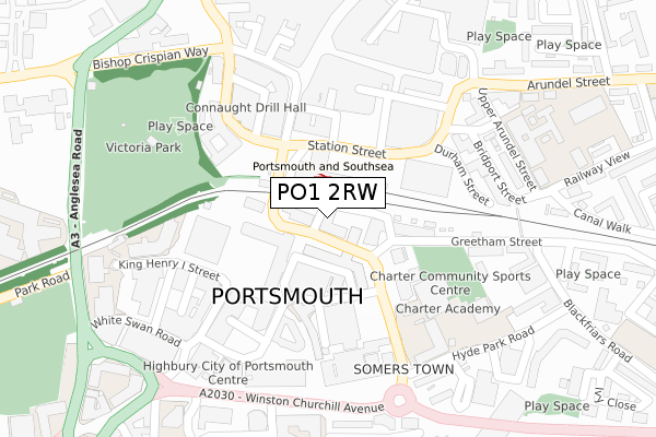 PO1 2RW map - large scale - OS Open Zoomstack (Ordnance Survey) PO1 2RW map - large scale - OS Open Zoomstack (Ordnance Survey)