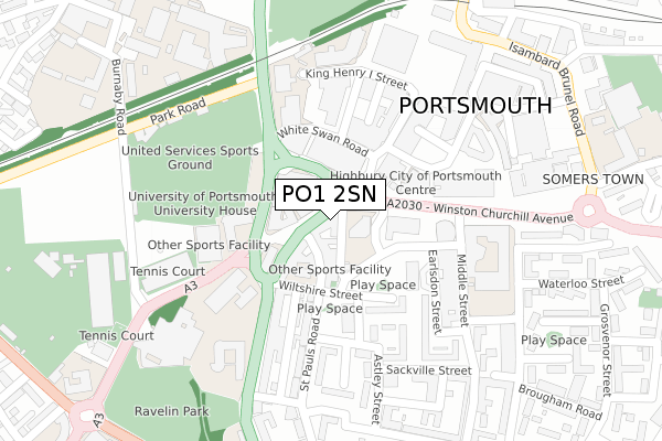 PO1 2SN map - large scale - OS Open Zoomstack (Ordnance Survey) PO1 2SN map - large scale - OS Open Zoomstack (Ordnance Survey)