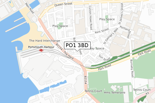 PO1 3BD map - large scale - OS Open Zoomstack (Ordnance Survey) PO1 3BD map - large scale - OS Open Zoomstack (Ordnance Survey)