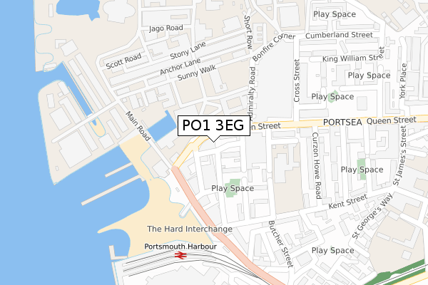 PO1 3EG map - large scale - OS Open Zoomstack (Ordnance Survey) PO1 3EG map - large scale - OS Open Zoomstack (Ordnance Survey)