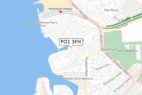 PO1 3FH map - large scale - OS Open Zoomstack (Ordnance Survey) PO1 3FH map - large scale - OS Open Zoomstack (Ordnance Survey)