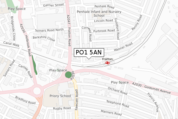 PO1 5AN map - large scale - OS Open Zoomstack (Ordnance Survey) PO1 5AN map - large scale - OS Open Zoomstack (Ordnance Survey)