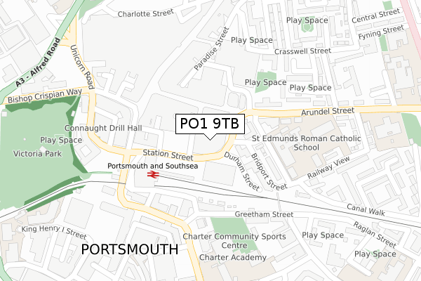 PO1 9TB map - large scale - OS Open Zoomstack (Ordnance Survey) PO1 9TB map - large scale - OS Open Zoomstack (Ordnance Survey)