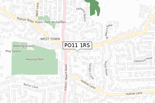 PO11 1RS map - large scale - OS Open Zoomstack (Ordnance Survey) PO11 1RS map - large scale - OS Open Zoomstack (Ordnance Survey)