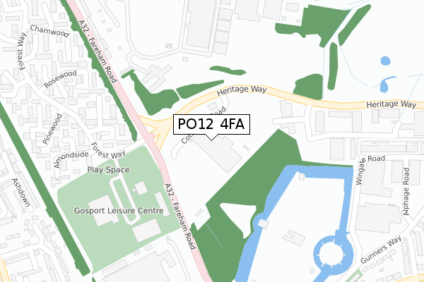 PO12 4FA map - large scale - OS Open Zoomstack (Ordnance Survey) PO12 4FA map - large scale - OS Open Zoomstack (Ordnance Survey)