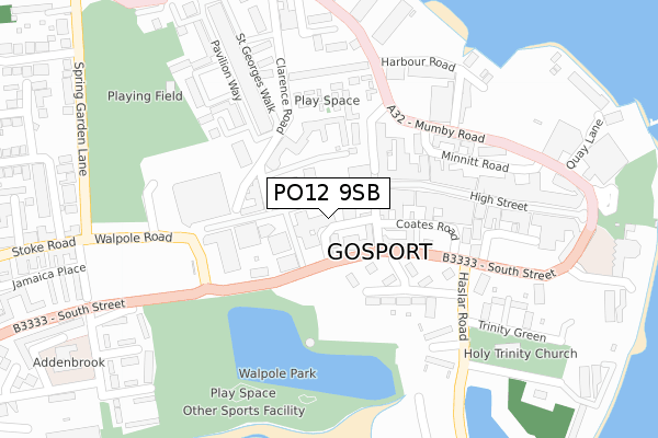PO12 9SB map - large scale - OS Open Zoomstack (Ordnance Survey) PO12 9SB map - large scale - OS Open Zoomstack (Ordnance Survey)