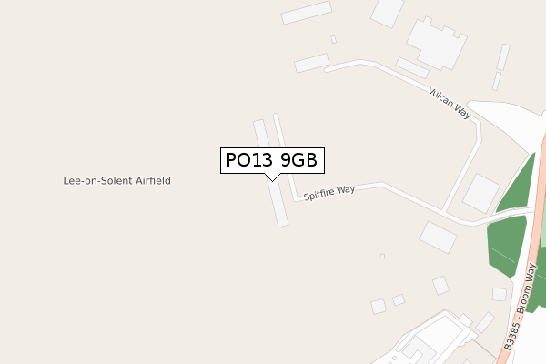 PO13 9GB map - large scale - OS Open Zoomstack (Ordnance Survey)