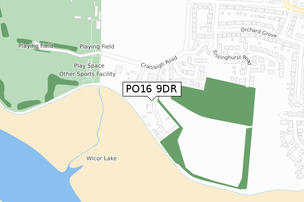 PO16 9DR map - large scale - OS Open Zoomstack (Ordnance Survey) PO16 9DR map - large scale - OS Open Zoomstack (Ordnance Survey)