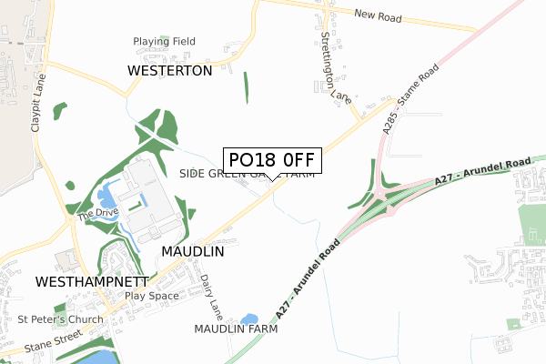 PO18 0FF map - small scale - OS Open Zoomstack (Ordnance Survey) PO18 0FF map - small scale - OS Open Zoomstack (Ordnance Survey)