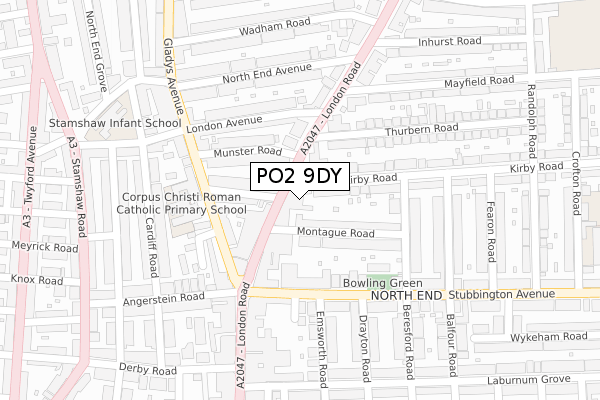 PO2 9DY map - large scale - OS Open Zoomstack (Ordnance Survey) PO2 9DY map - large scale - OS Open Zoomstack (Ordnance Survey)