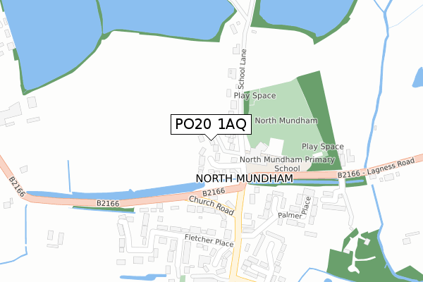 PO20 1AQ map - large scale - OS Open Zoomstack (Ordnance Survey)