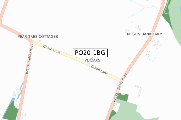 PO20 1BG map - large scale - OS Open Zoomstack (Ordnance Survey)