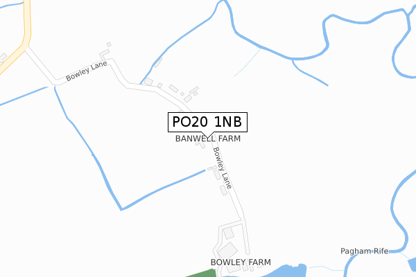 PO20 1NB map - large scale - OS Open Zoomstack (Ordnance Survey)