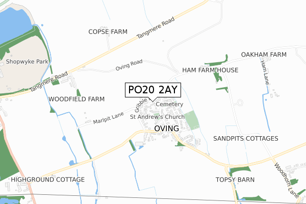 PO20 2AY map - small scale - OS Open Zoomstack (Ordnance Survey)