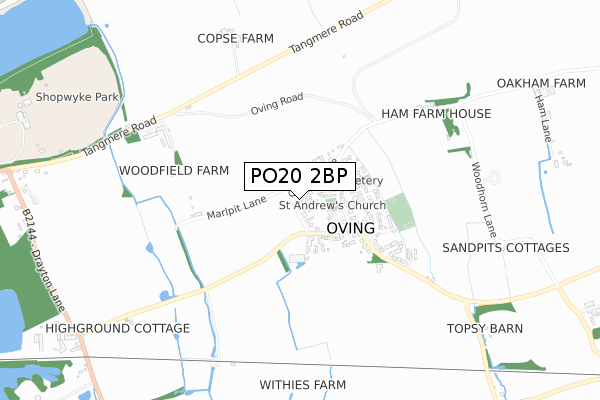 PO20 2BP map - small scale - OS Open Zoomstack (Ordnance Survey)