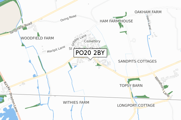 PO20 2BY map - small scale - OS Open Zoomstack (Ordnance Survey)