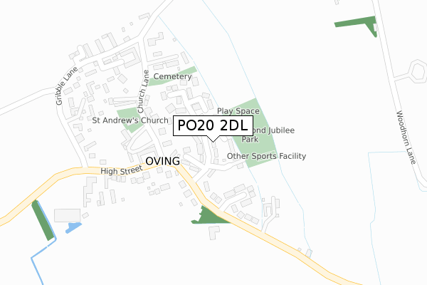 PO20 2DL map - large scale - OS Open Zoomstack (Ordnance Survey)