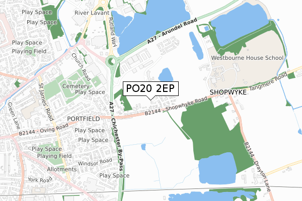 PO20 2EP map - small scale - OS Open Zoomstack (Ordnance Survey)