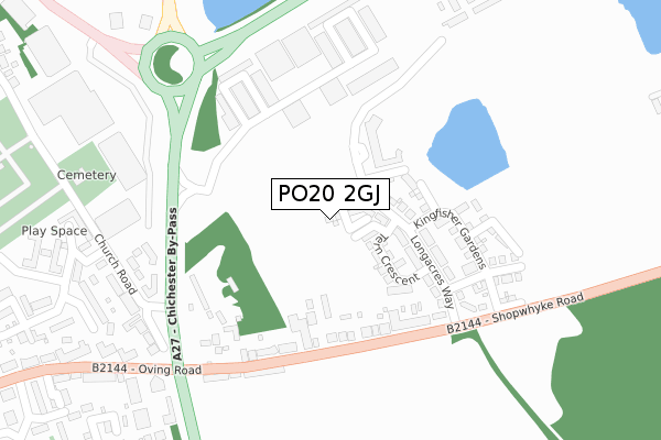 PO20 2GJ map - large scale - OS Open Zoomstack (Ordnance Survey)