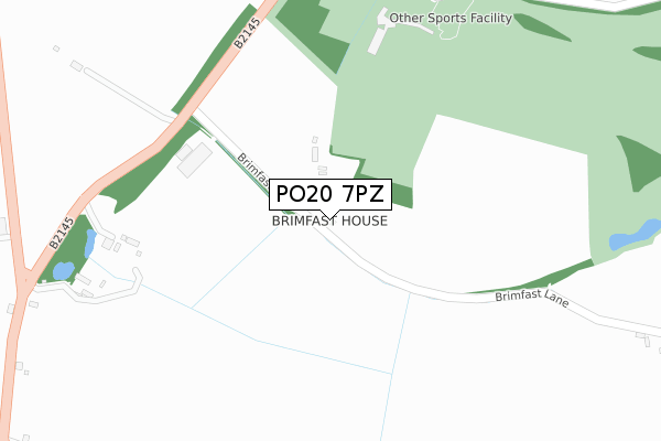PO20 7PZ map - large scale - OS Open Zoomstack (Ordnance Survey)