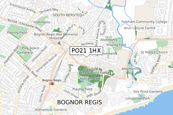 PO21 1HX map - small scale - OS Open Zoomstack (Ordnance Survey) PO21 1HX map - small scale - OS Open Zoomstack (Ordnance Survey)