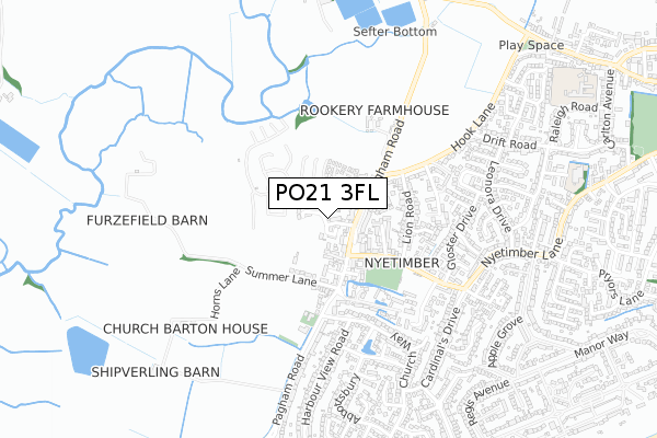 PO21 3FL map - small scale - OS Open Zoomstack (Ordnance Survey) PO21 3FL map - small scale - OS Open Zoomstack (Ordnance Survey)