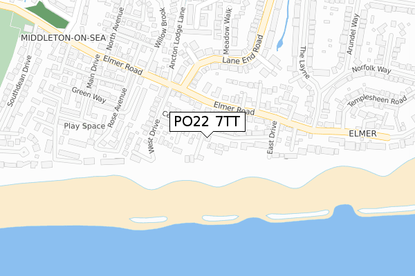 PO22 7TT map - large scale - OS Open Zoomstack (Ordnance Survey) PO22 7TT map - large scale - OS Open Zoomstack (Ordnance Survey)