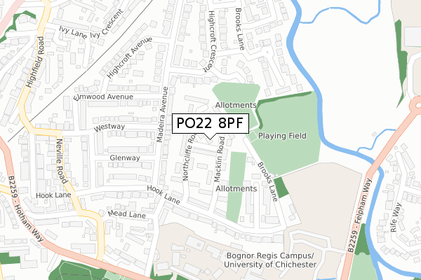 PO22 8PF map - large scale - OS Open Zoomstack (Ordnance Survey) PO22 8PF map - large scale - OS Open Zoomstack (Ordnance Survey)