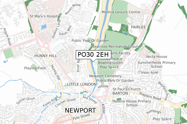 PO30 2EH map - small scale - OS Open Zoomstack (Ordnance Survey) PO30 2EH map - small scale - OS Open Zoomstack (Ordnance Survey)