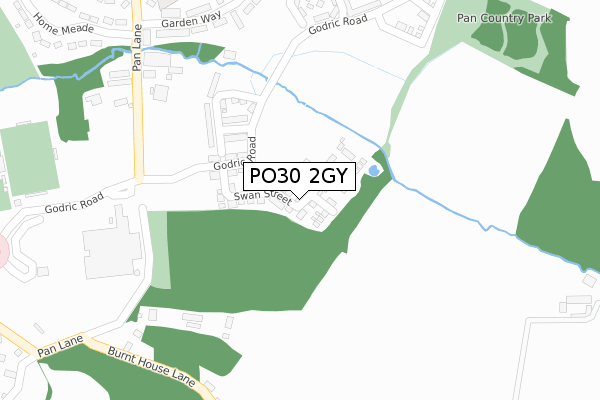 PO30 2GY map - large scale - OS Open Zoomstack (Ordnance Survey)