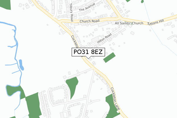 PO31 8EZ map - large scale - OS Open Zoomstack (Ordnance Survey)