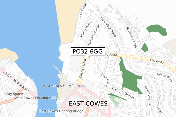 PO32 6GG map - large scale - OS Open Zoomstack (Ordnance Survey)