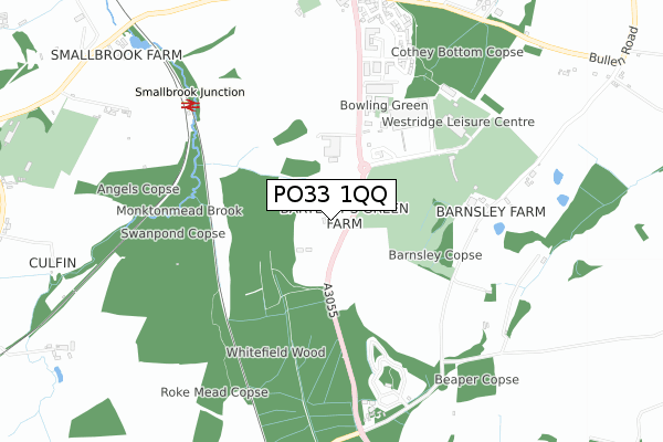 PO33 1QQ map - small scale - OS Open Zoomstack (Ordnance Survey) PO33 1QQ map - small scale - OS Open Zoomstack (Ordnance Survey)