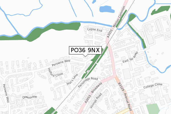 PO36 9NX map - large scale - OS Open Zoomstack (Ordnance Survey) PO36 9NX map - large scale - OS Open Zoomstack (Ordnance Survey)