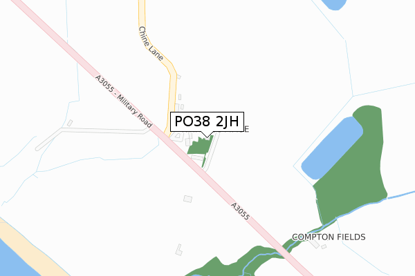 PO38 2JH map - large scale - OS Open Zoomstack (Ordnance Survey)