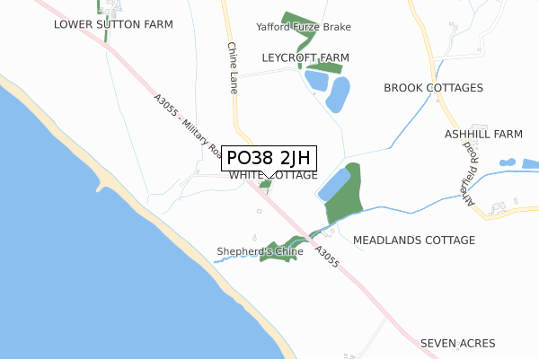 PO38 2JH map - small scale - OS Open Zoomstack (Ordnance Survey)