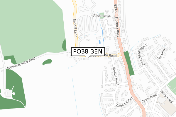 PO38 3EN map - large scale - OS Open Zoomstack (Ordnance Survey) PO38 3EN map - large scale - OS Open Zoomstack (Ordnance Survey)